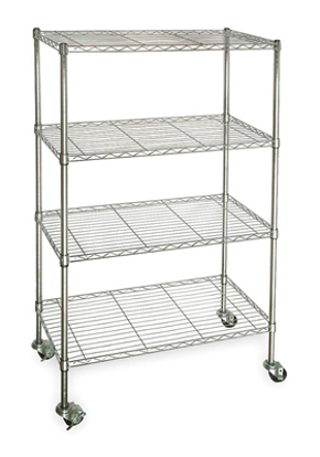 Picture of WIRE SHELVING-MOBILE-68IN H-CHROMEIN