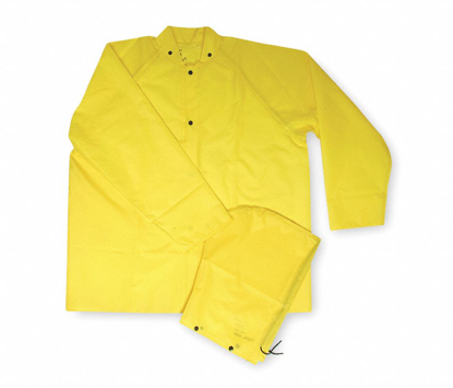 Picture of 4XL YELLOW STORM FLY SNAP FRONT BREEZE FR RAIN JACKET WITH DETACHABLE HOOD