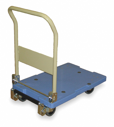 Picture of PLASTIC-DECK PLATFORM TRUCK- 28 IN X 18 IN X 6 IN- 330 LB LOAD CAPACITY