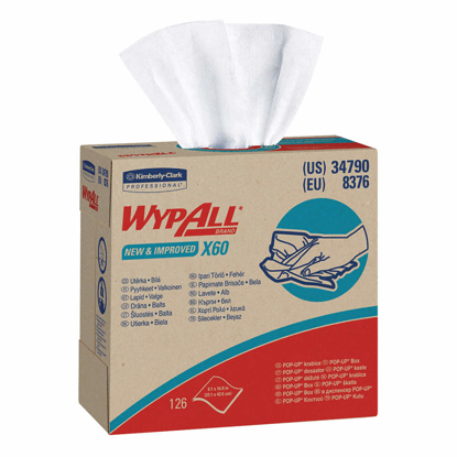 Picture of DRY WIPE- WYPALL(R) X60- 8 1/4 IN X 16 3/4 IN- NUMBER OF SHEETS 126- WHITE