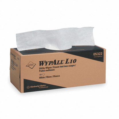 Picture of DRY WIPE, WYPALL(R) L10, 10 1/4 IN X 12 IN, NUMBER OF SHEETS 125, WHITE, PK 18