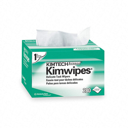 Picture of DRY WIPE- KIMTECH SCIENCE KIMWIPES- 4-1/2 IN X 8-1/2 IN- NUMBER OF SHEETS 280- WHITE- PK 60