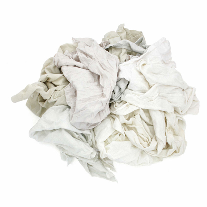 Picture of CLOTH RAG- T-SHIRT- WHITE- VARIES- 25 LB