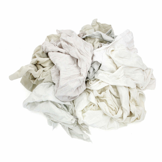 Picture of CLOTH RAG- T-SHIRT- WHITE- VARIES- 25 LB