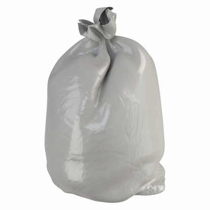 Picture of TRASH BAG- 60 GAL- LLDPE- CORELESS ROLL- GRAY- PK 100