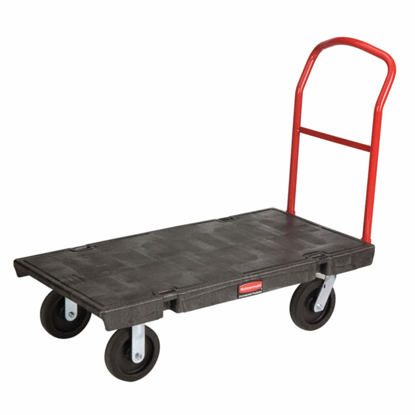 Picture of GENERAL PURPOSE PLASTIC-DECK PLATFORM TRUCK- 48 IN X 24 IN X 11-1/4 IN- 2-000 LB LOAD CAPACITY