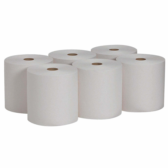 Picture of PAPER TOWEL ROLL-800-WHITE-PK6