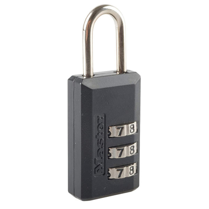 Picture of LUGGAGE PADLOCKS- RESETTABLE- SIDE DIAL LOCATION- HORIZONTAL SHACKLE CLEARANCE 3/8 IN