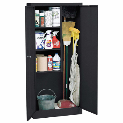 Picture of COMMERCIAL STORAGE CABINET- BLACK- 66 IN H X 30 IN W X 15 IN D- ASSEMBLED