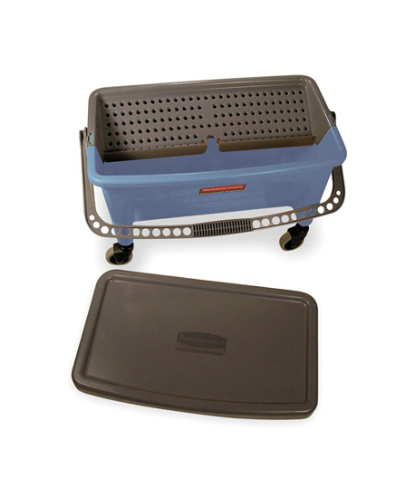 Picture of BLUE POLYPROPYLENE MOP BUCKET AND WRINGER- 7 GAL