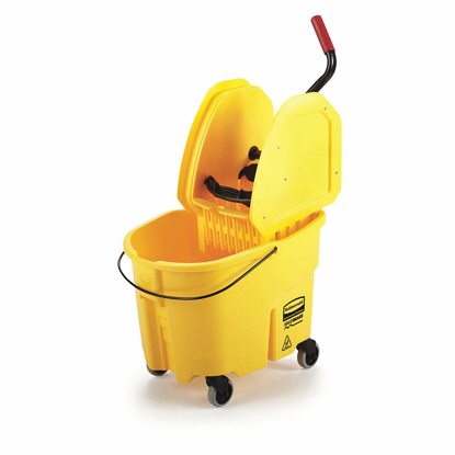 Picture of YELLOW POLYPROPYLENE MOP BUCKET AND WRINGER- 8 3/4 GAL