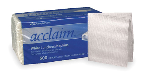 Picture of 1/4 FOLD LUNCHEON NAPKIN- PLAIN WHITE- 5 3/4 IN X 6 1/4 IN FOLDED SIZE- 6000 PK