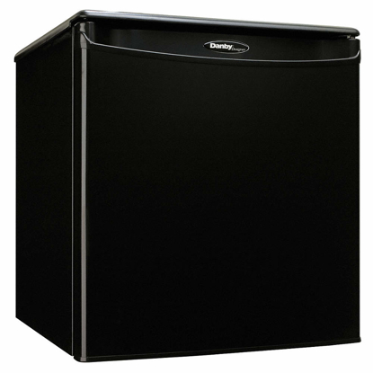 Picture of REFRIGERATOR- RESIDENTIAL- BLACK- 17 5/8 IN OVERALL WIDTH- 1.7 CU FT REFRIGERATOR CAPACITY