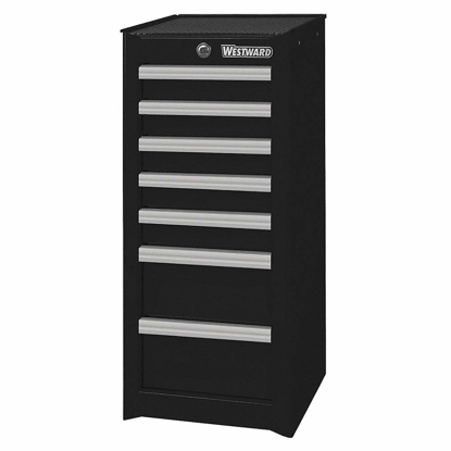 Picture of BLACK STANDARD DUTY SIDE CABINET- 33 13/16 IN H X 15 1/2 IN W X 18 1/8 IN X D- NUMBER OF DRAWERS- 7