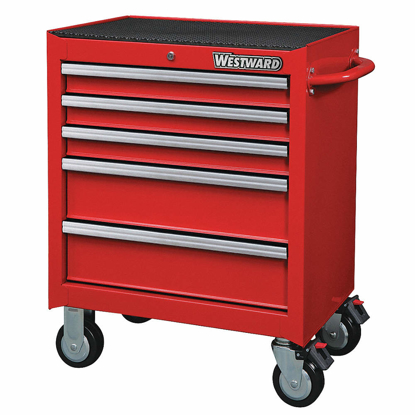 Picture of POWDER COATED BLUE- HEAVY DUTY- ROLLING TOOL CABINET- 26 3/4 IN OVERALL WIDTH