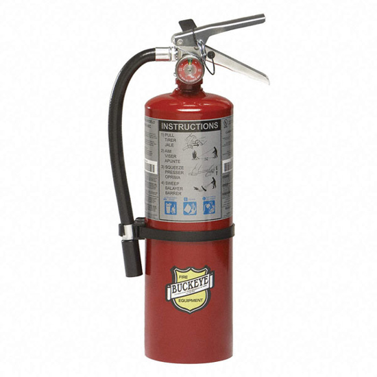 Picture of FIRE EXTINGUISHER- DRY CHEMICAL- MONOAMMONIUM PHOSPHATE- 5 LB- 3A-40B-C UL RATING