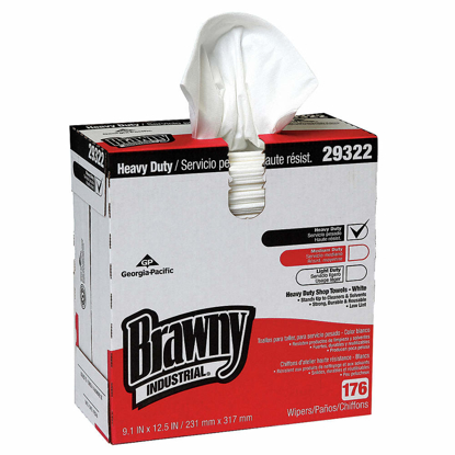 Picture of DRY WIPE- BRAWNY(R) PROFESSIONAL H700- 9 IN X 12-1/2 IN- NUMBER OF SHEETS 176- WHITE- PK 10