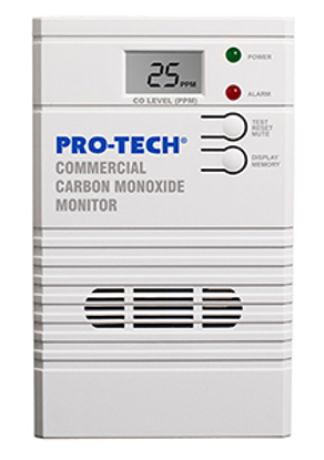 Picture of PRO TECH COMMERCIAL CARBON MONOXIDE MONITOR WITH LCD DISPLAY BATTERY INCLUDED