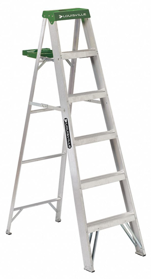 Picture of 6 FT 225 LB LOAD CAPACITY ALUMINUM STEPLADDER