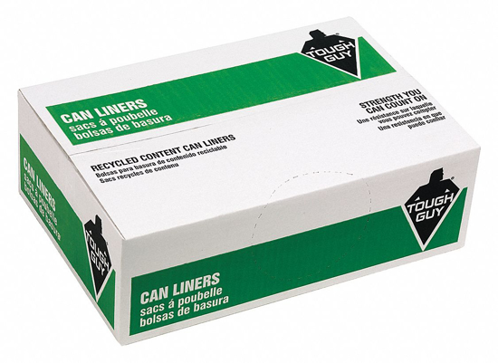 Picture of RECYCLED MATERIAL TRASH BAG- 56 GAL- LLDPE- CORELESS ROLL-