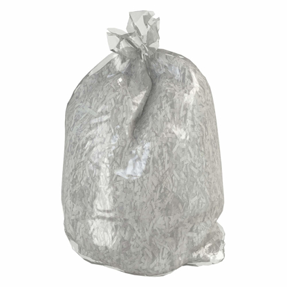 Picture of RECYCLED MATERIAL TRASH BAG- 55 TO 60 GAL- LLDPE- CORELESS ROLL- CLEAR- PK 25