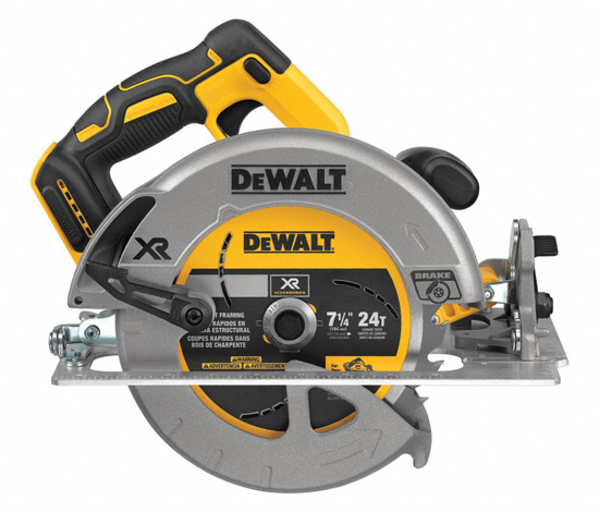 Picture of CIRCULAR SAW- 7 1/4 IN BLADE DIA.- RIGHT BLADE SIDE- BEVEL ANGLE RANGE 0 ° TO 57 ° RIGHT