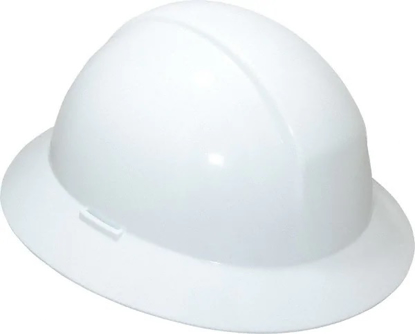 Picture of RATCHET ADJUSTABLE HARD HAT WHITE FULL BRIM