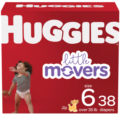 Picture of HUGGIES LITTLE MOVERS BABY DIAPERS, SIZE 6, 38 CT