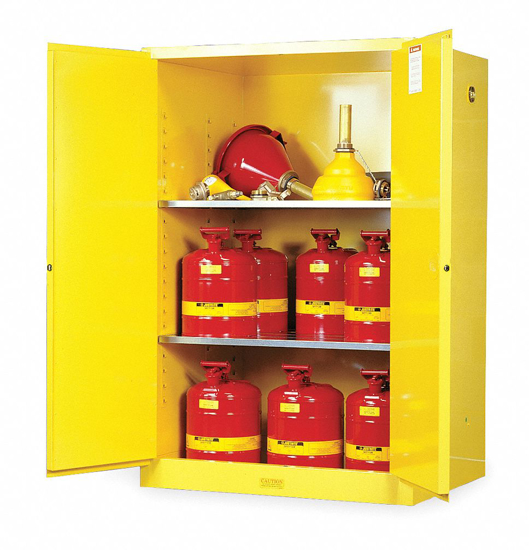 Picture of 90 GAL FLAMMABLE CABINET- MANUAL SAFETY CABINET DOOR TYPE- 65 IN HEIGHT- 43 IN WIDTH