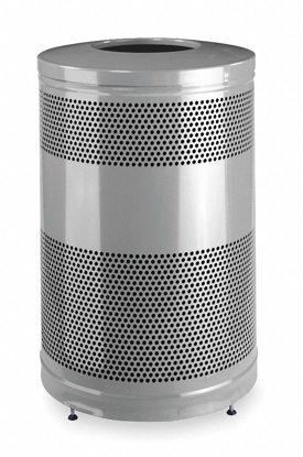 Picture of RUBBERMAID CLASSIC 51GAL ROUND OPEN TOP SILVER TRASH CAN