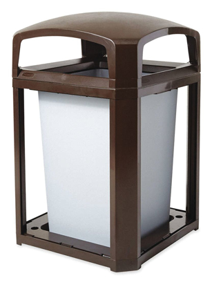 Picture of LANDMARK SERIES  35 GAL SQUARE CANOPY TOP DECORATIVE TRASH C