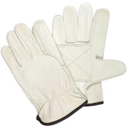 Picture of MCR SAFETY SELECT GRADE GRAIN COW LEATHER DRIVER GLOVES- DOUBLE PALM