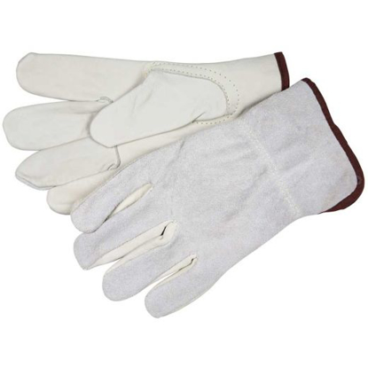 Picture of MCR SAFETY CV GRADE COW GRAIN PALM WITH SPLIT LEATHER BACK GLOVE