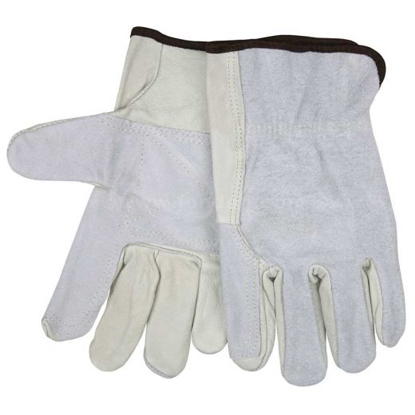 Picture of MCR SAFETY CV GRADE COW GRAIN SPLIT LEATHER BACK GLOVE