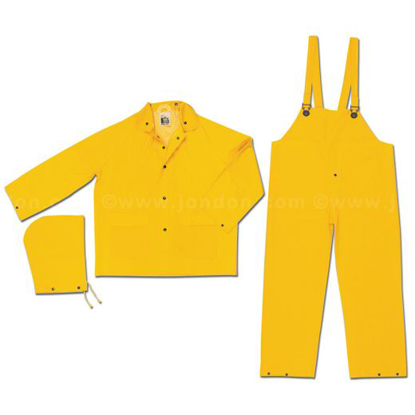 Picture of MCR SAFETY INDUSTRY GRADE- PVC/POLYESTER SUIT- 3 PIECE- YELLOW