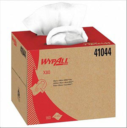 Picture of DRY WIPE- WYPALL X80- 12-1/2 IN X 16-3/4 IN- NUMBER OF SHEETS 160- WHITE