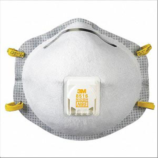 Picture of DISPOSABLE RESPIRATOR- M- NIOSH RATING N95- NUISANCE ACID GAS- ASTM SPLASH RATING NOT RATED