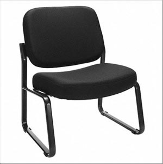Picture of ARMLESS CHAIR- BLACK- FABRIC/PLASTIC/METAL