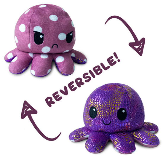 Picture of REVERSIBLE OCTOPUS PLUSHIE SHIMMER AND POLKADOT 200PK
