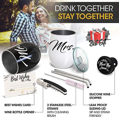 Picture of MR AND MRS WINE TUMBLERS