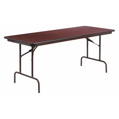 Picture of RECTANGLE FOLDING TABLE - 30IN W 72IN L 30IN H- MAHOGANY TABLETOP WOOD