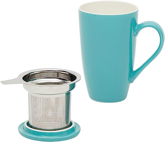 TURQUOISE TRAVEL TEA CUP - WIN Warehouse Catalog