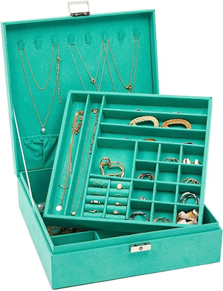 Picture of TEAL 2 LAYER JEWELRY BOX