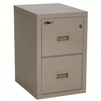 Picture of FIREKING VERTICAL FILE- FIREPROOF FILES- LETTER/LEGAL FILE SIZE- 2 DRAWERS- PARCHMENT