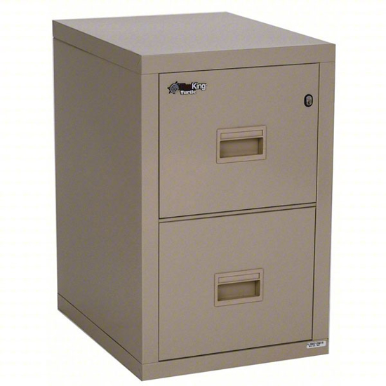 Picture of FIREKING VERTICAL FILE- FIREPROOF FILES- LETTER/LEGAL FILE SIZE- 2 DRAWERS- PARCHMENT