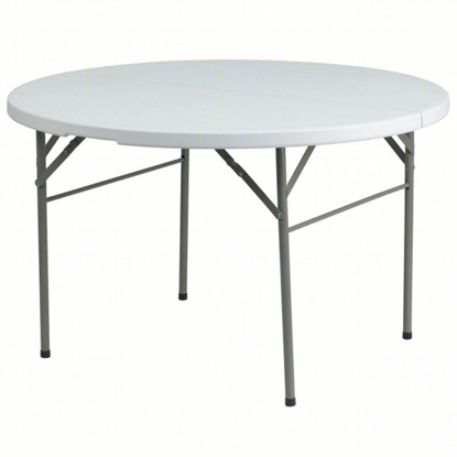 Picture of FLASH FURNITURE WH 48RND PLASTIC BI-FOLD TABLE- 29 1/2 IN- WHITE- PLASTIC