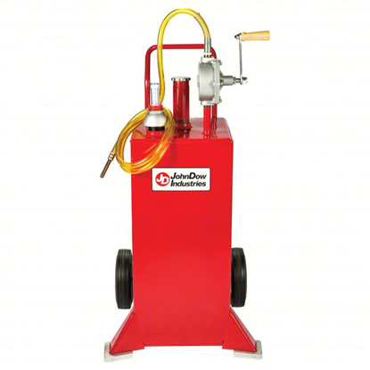 Picture of JOHN DOW INDUSTRIES FUEL CADDY- 30 GAL CAPACITY- GASOLINE/KEROSENE- RED- STEEL- HAND PUMP