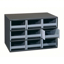 Picture of AKRO-MILS DRAWER BIN CABINET- 17 IN X 11 IN X 11 IN- 9 DRAWERS- STACKABLE- STEEL- 18 DIVIDERS- GRAY