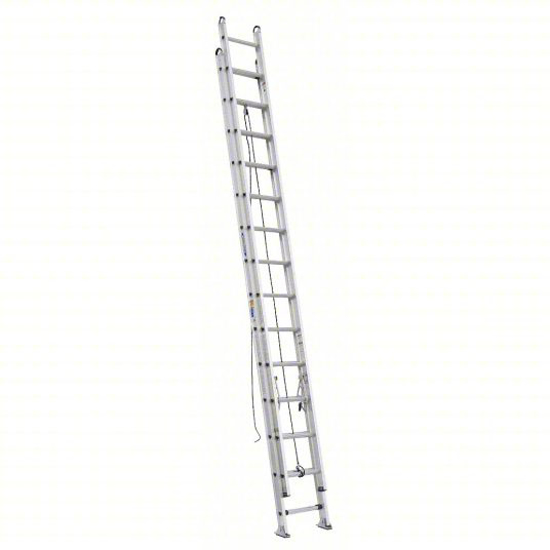 Picture of WERNER EXTENSION LADDER- 28 FT INDUSTRY LADDER SIZE- 25 FT EXTENDED LADDER HT- D-RUNG- ANSI TYPE IAA
