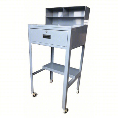 Picture of APPROVED VENDOR SHOP DESK- OPEN-BASE DESK- 23 IN X 20 IN X 51 IN- 1 DRAWERS- 1 SHELVES- 0 DOORS